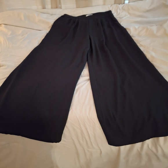Carmen Marc Valvo Elegant Black Women's Wide Leg Palazzo Pants - Picture 2 of 9